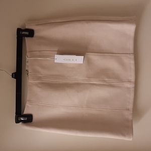 NWT, Gilli Faux Suede Zip Skirt
